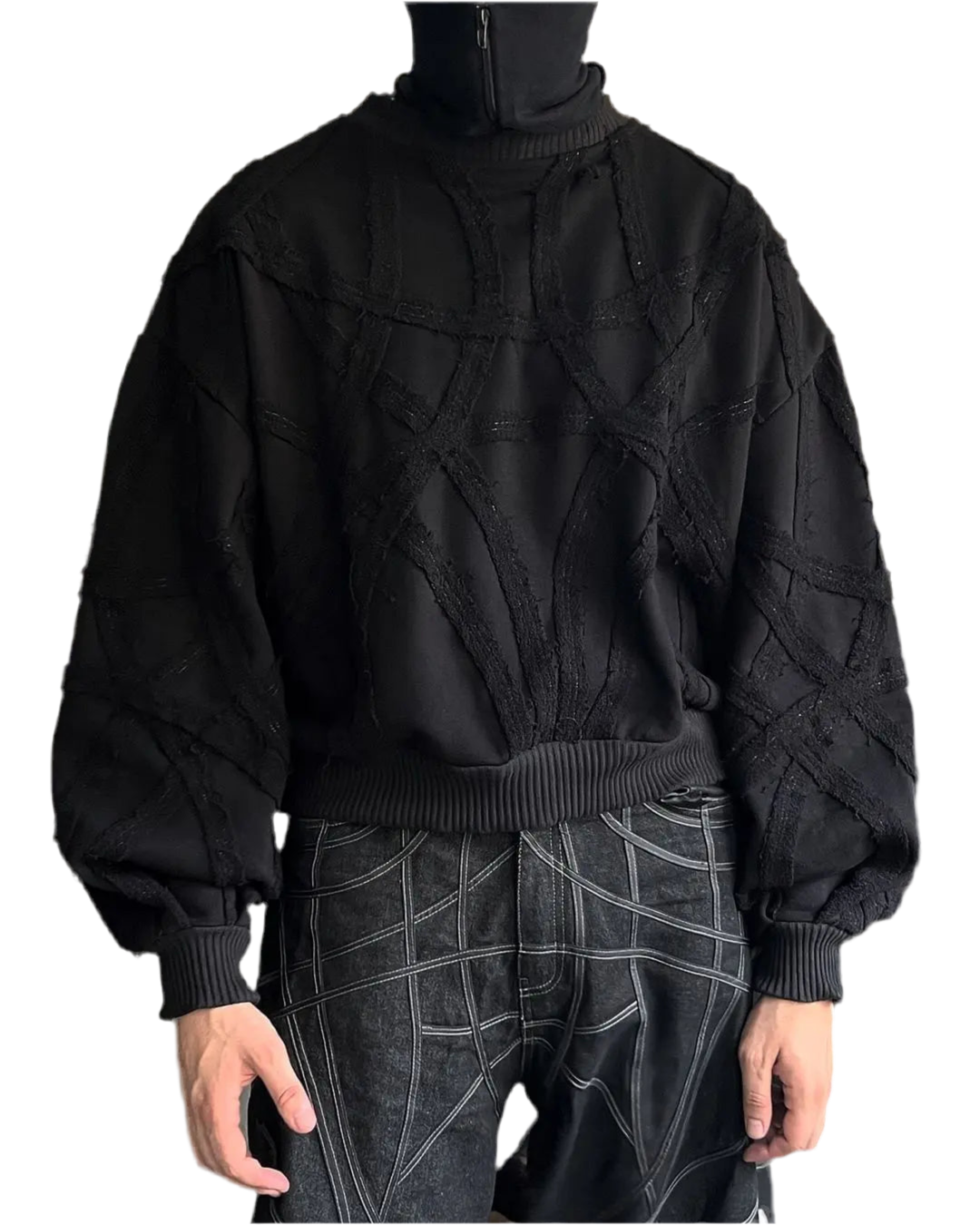 Retro Gothic Striped Pullover - Dripplus