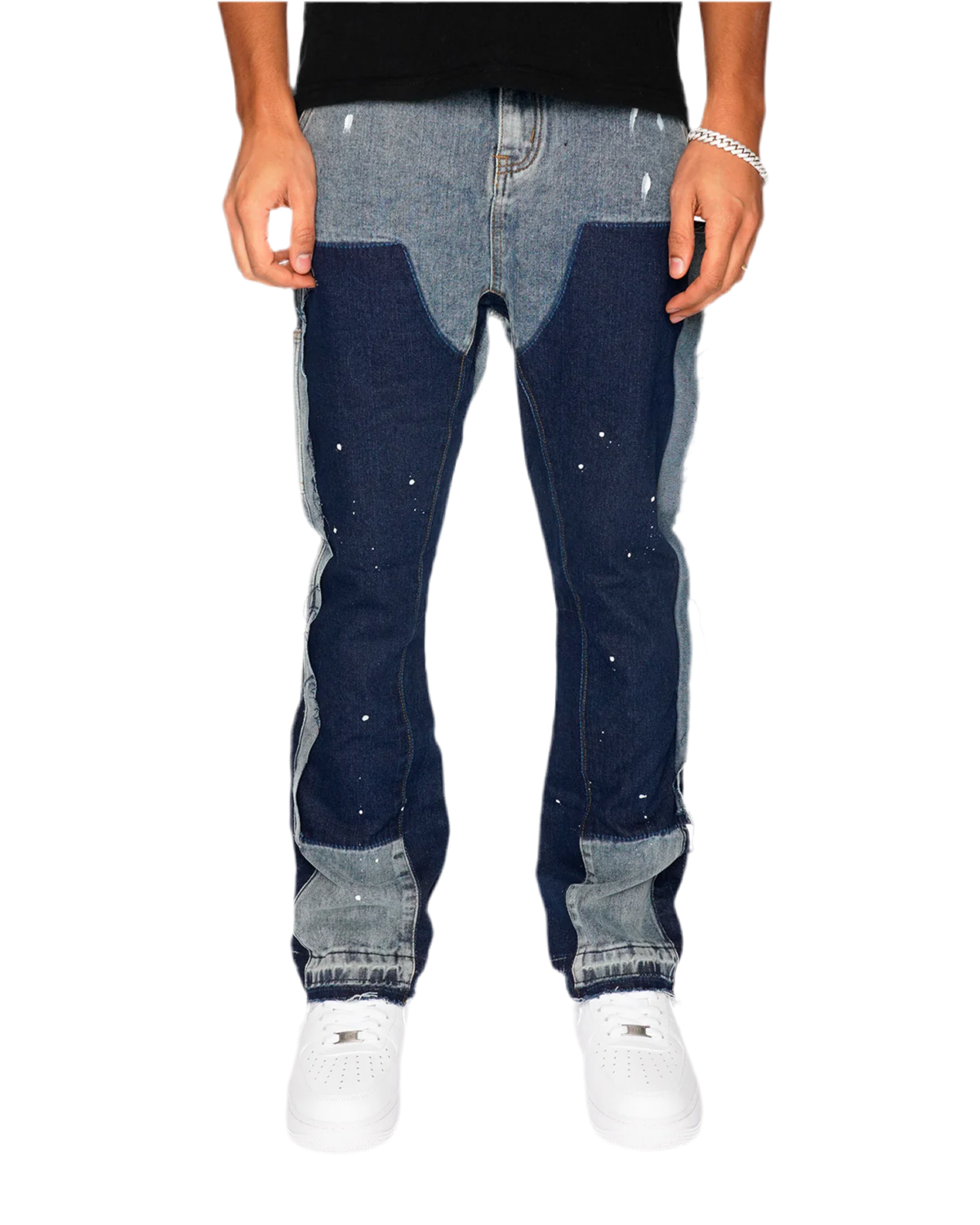 Blue Denim Flared Jeans