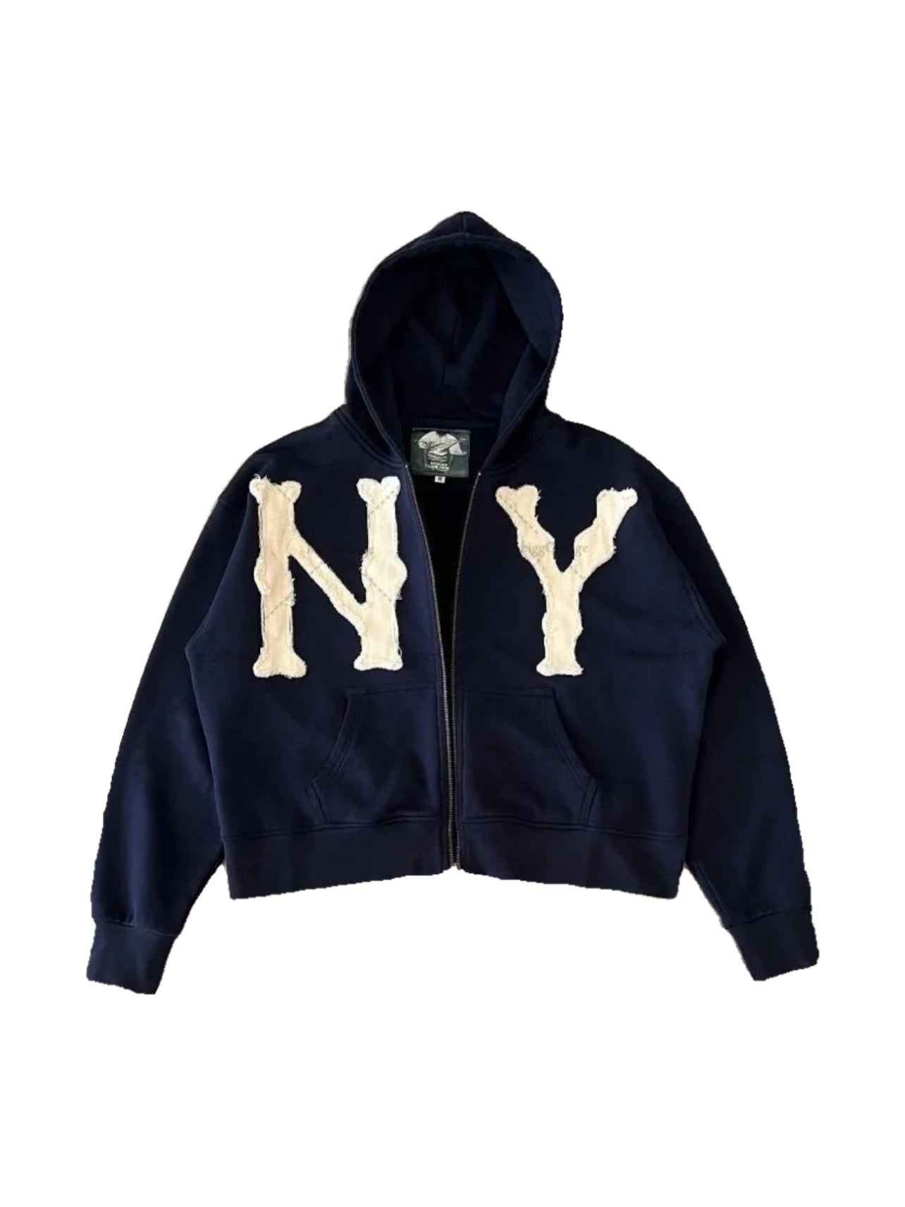 NY Embroidered Oversized ZipUp - Dripplus