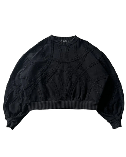 Retro Gothic Striped Pullover - Dripplus