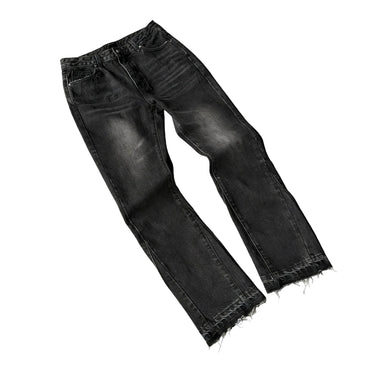 Black Slim Flared Jeans